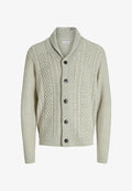 Jack & Jones Knitted Plain Knitted - Cardigan - white melange