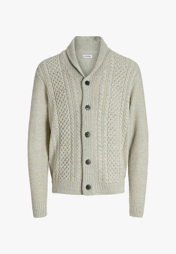 Jack & Jones Knitted Plain Knitted - Cardigan - white melange