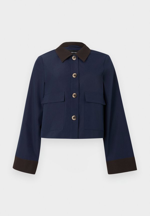 Vero Moda VMVIC - Light jacket - navy/chocolate torte