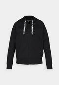 TWO TONE LOGO DRAWCORD ZIP HOODIE Media 1