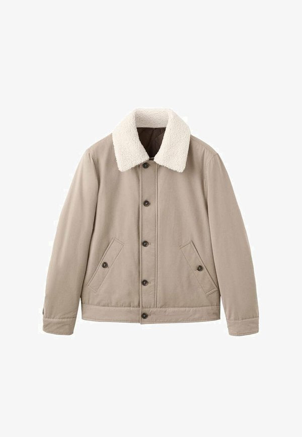 Mango Winter jacket - sand