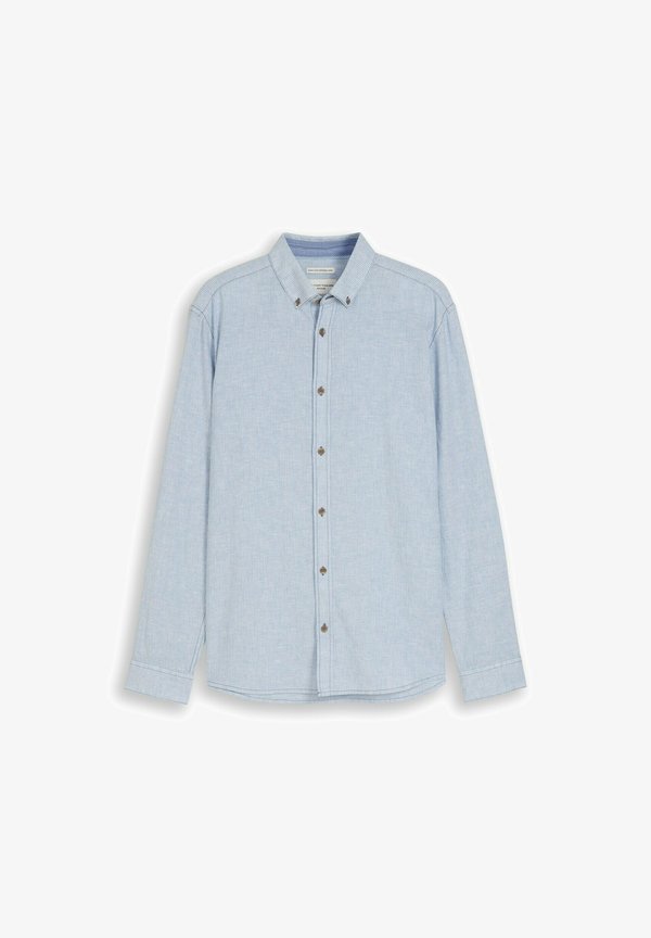 TOM TAILOR Shirt - bleeched blue white stripe