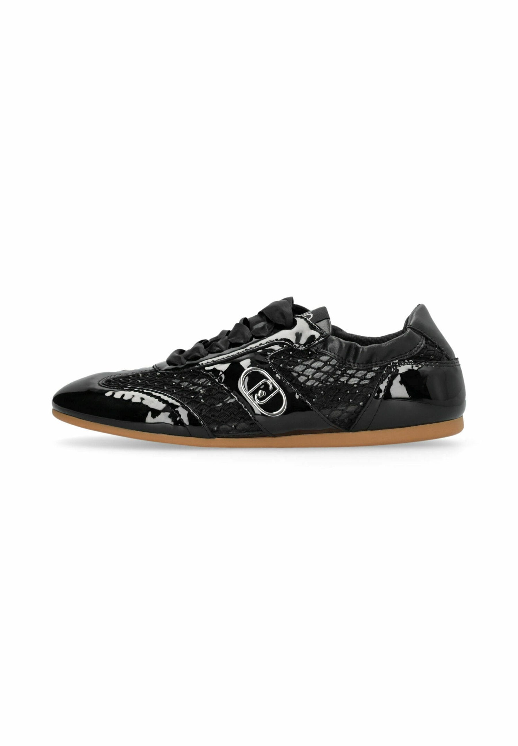 LIU JO GLOSSY LIGHT SNEAKERS WITH RHINESTONES