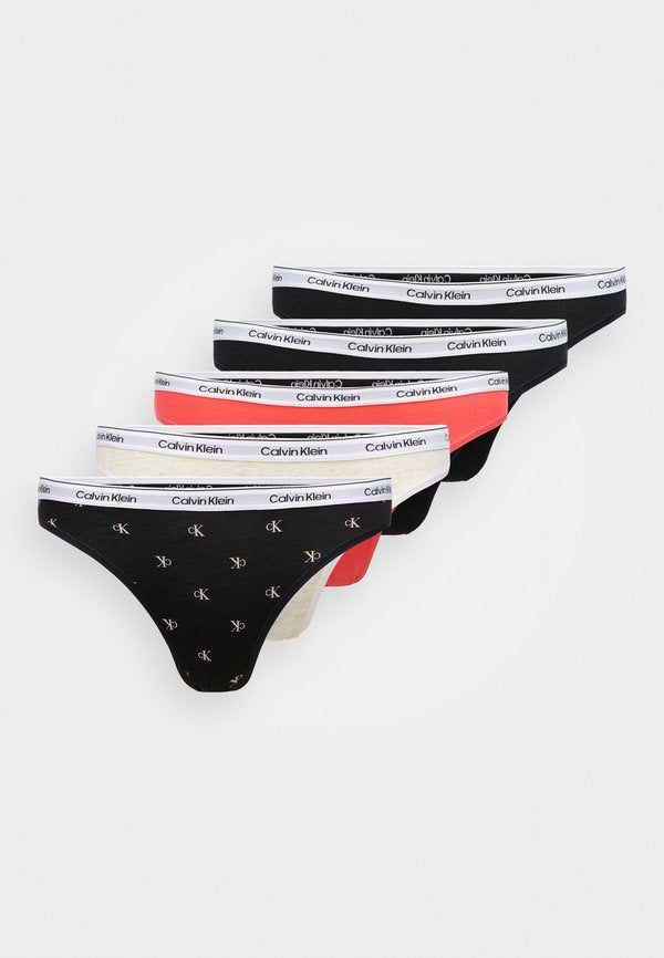 Calvin Klein Underwear ICON LOGO 5 PACK - Briefs - black/snow heather