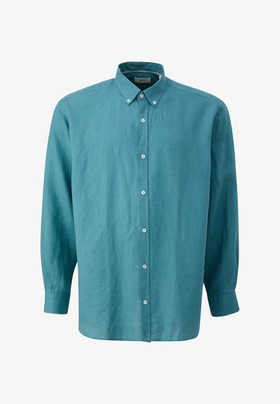 s.Oliver MIT BUTTON-DOWN-KRAGEN - Shirt - petrol