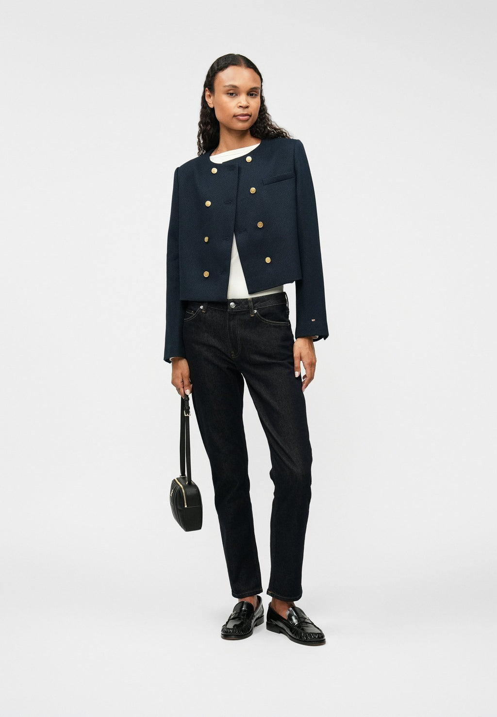 TEXTURED WOOL BLEND DOUBLE BREASTED JACKET Media 2