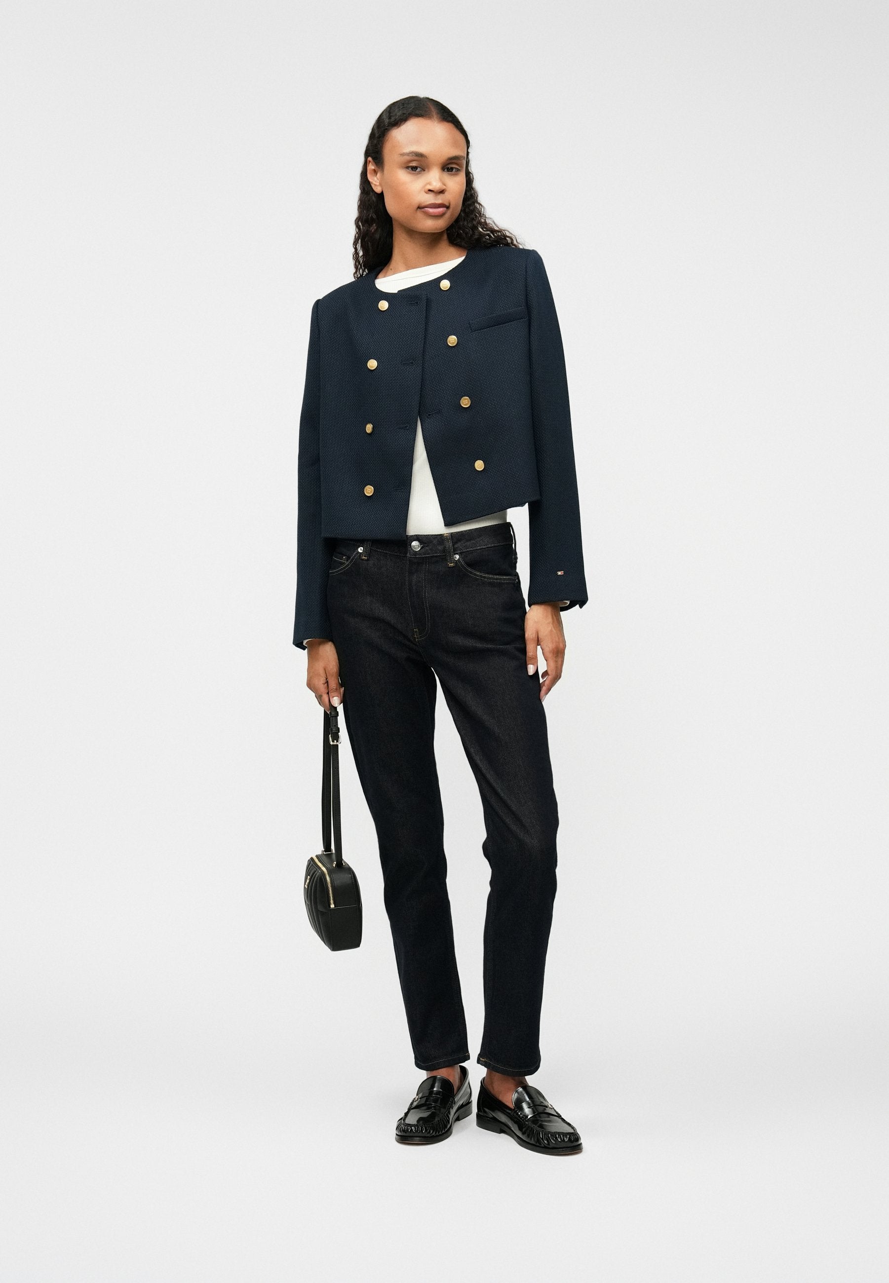 TEXTURED WOOL BLEND DOUBLE BREASTED JACKET Media 2