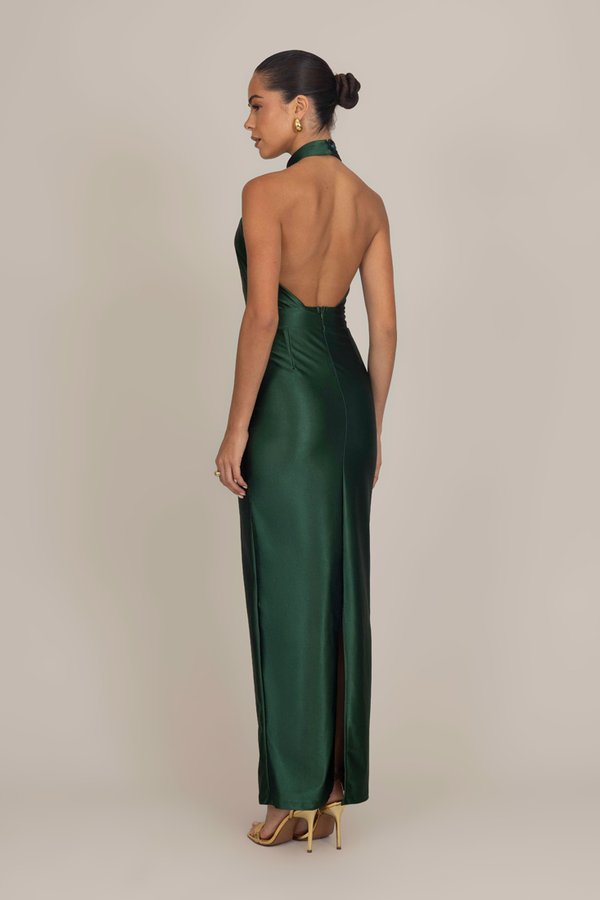 WAL G. ABIGAIL HALTER NECK MAXI