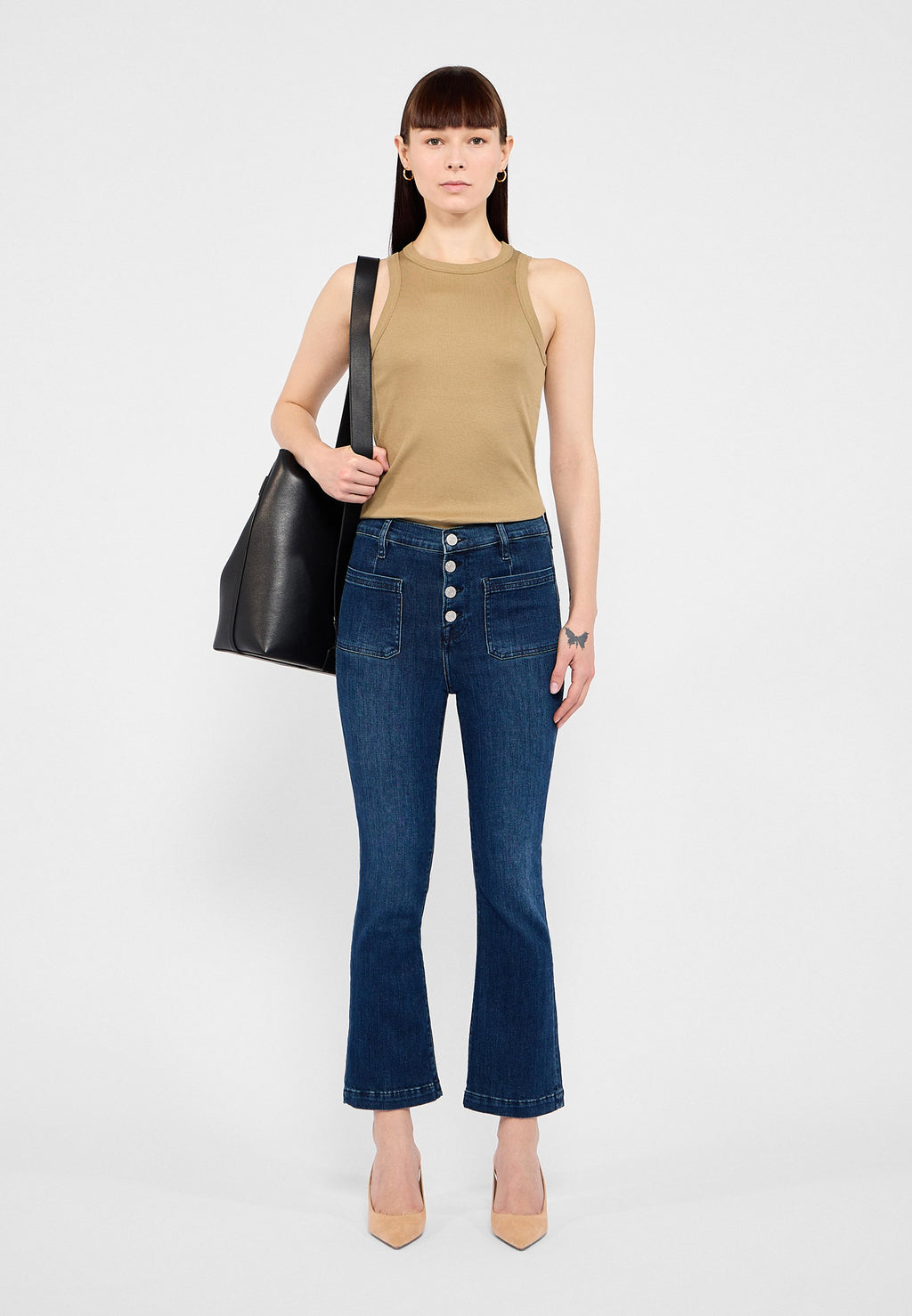 FRAME LE BARDOT CROP MINI EXPOSED FLY