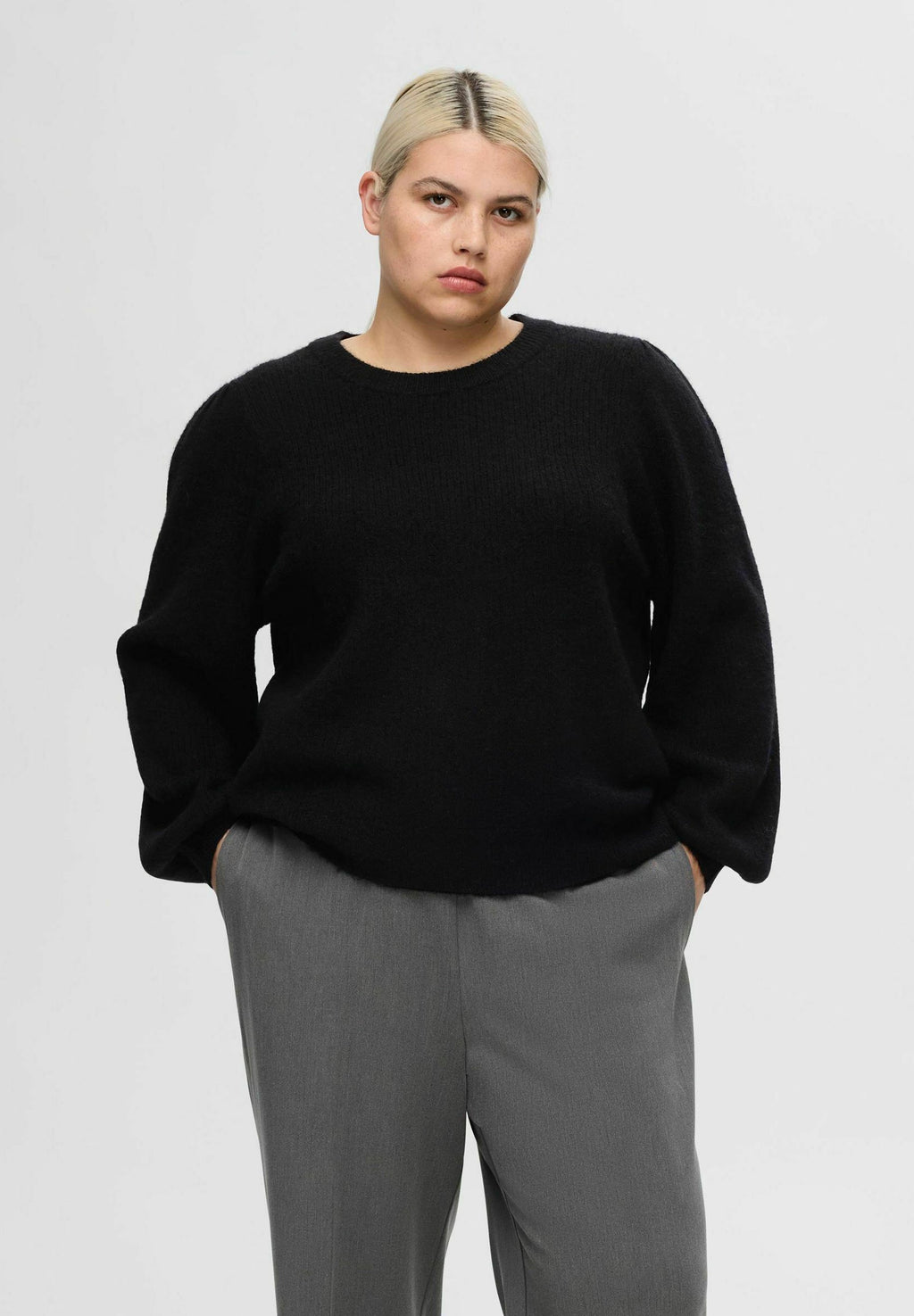 Selected Knitted wool blend