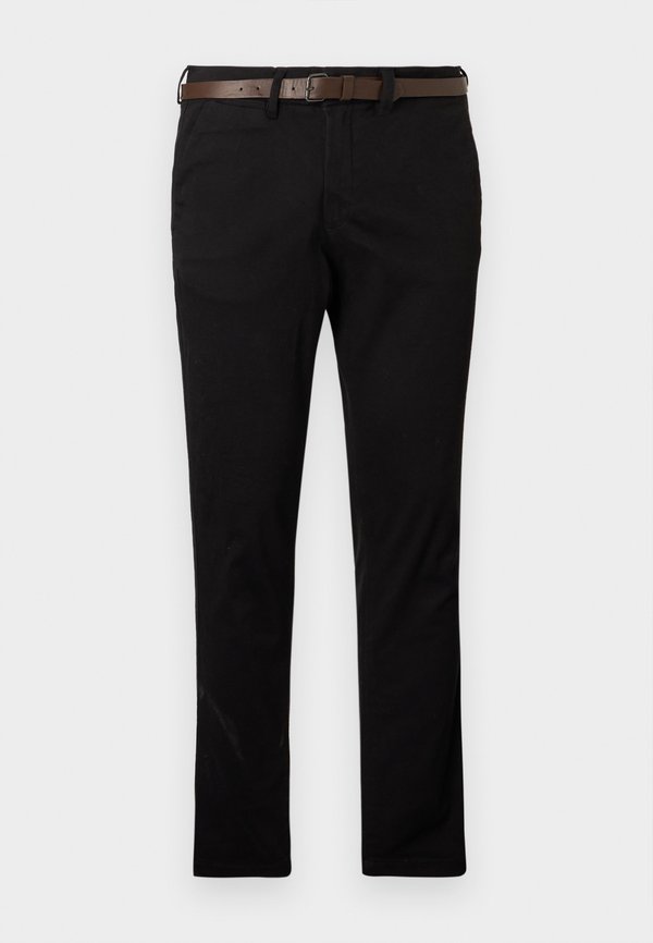 Jack & Jones JPSTMARCO ADAM BELTED - Chinos - black