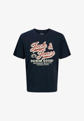 Jack & Jones Plus Size Logo - Print T-shirt - sky captain