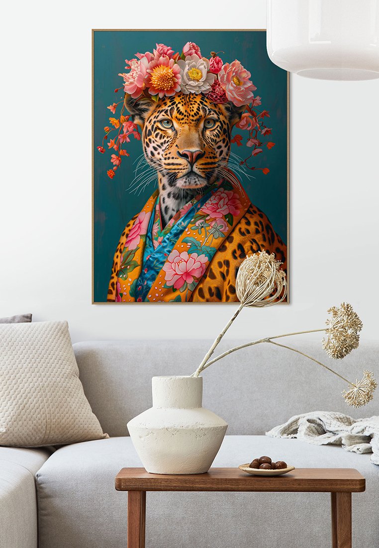 Orange Wallz FLORAL FASHION LEOPARD