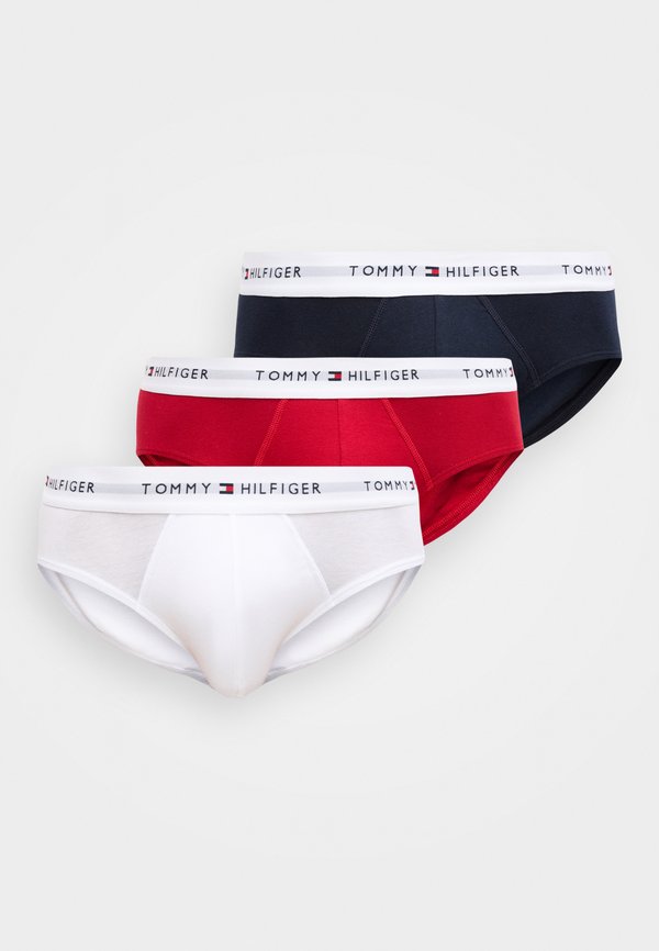 Tommy Hilfiger 3-PACK - Briefs - white/medium red/desert sky