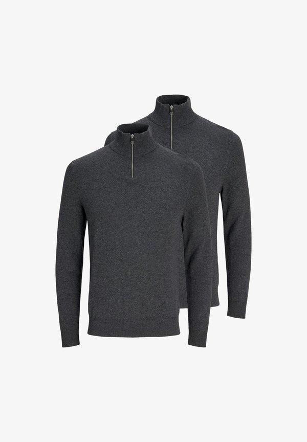 Jack & Jones JACK & JONES 2 PACK - Jumper - dark grey melange