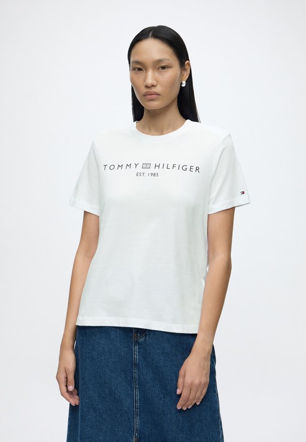 Tommy Hilfiger CORP LOGO - Basic T-shirt - optic white