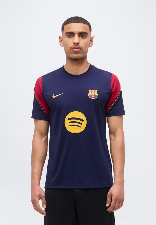 Nike Performance FCB TOP - Sports T-shirt - blackened blue/noble red/mineral yellow