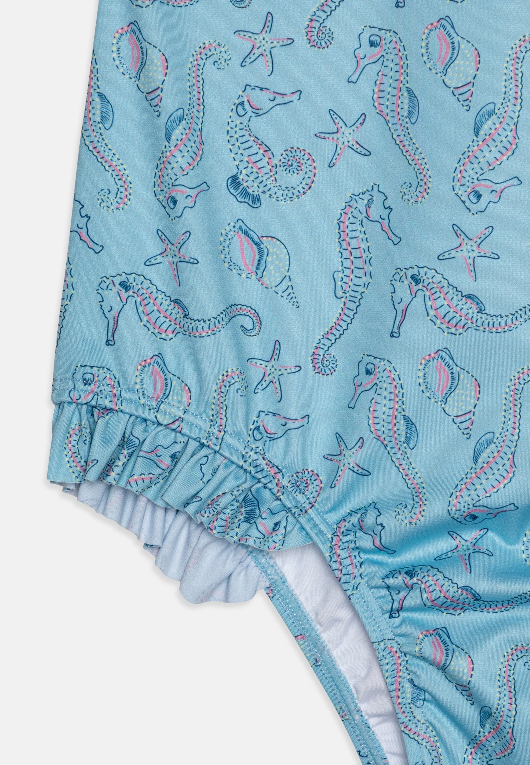 The New Society SWIMSUIT GIRL SEAHORSES PRINT