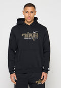 Nike Sportswear M NK CLUB BB PO HDY SWSH SPORT - Hoodie - black metallic gold