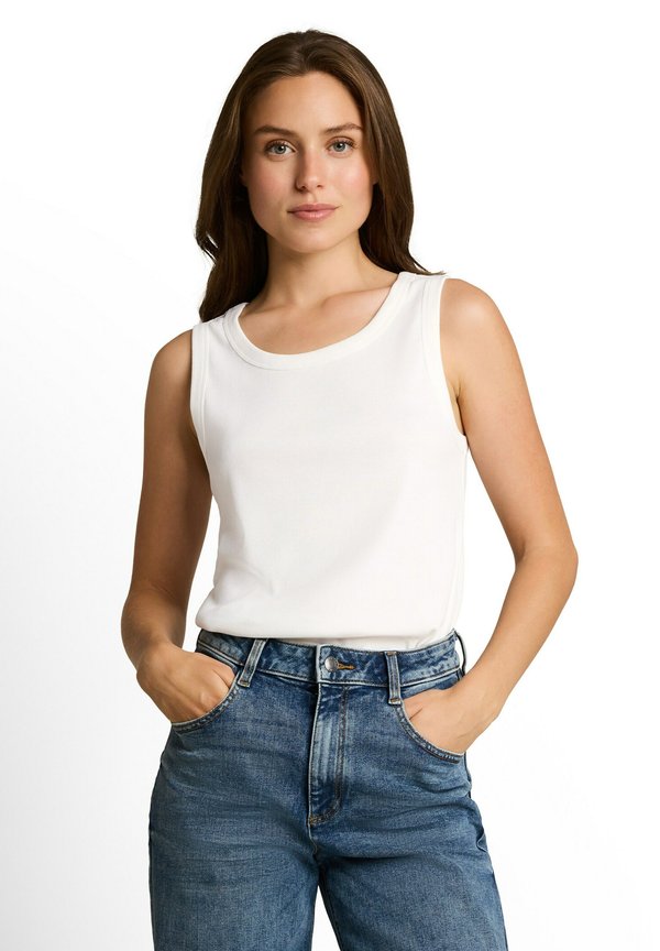 TOM TAILOR T-SHIRT TANK TOP - Top - whisper white