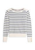 GOLD-TONE BUTTON JERSEY BOAT NECK JUMPER Media 1