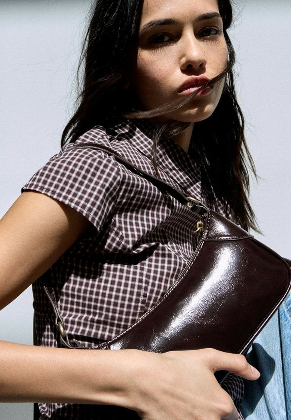 Bershka Handbag - dark brown
