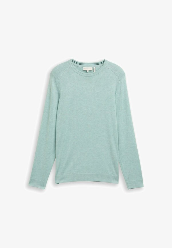 TOM TAILOR BASIC MIT RUNDHALSAUSSCHNITT - Jumper - soft greyish green melange
