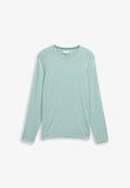 TOM TAILOR BASIC MIT RUNDHALSAUSSCHNITT - Jumper - soft greyish green melange