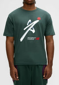 New Balance BASKETBALL PAINTED T-SHIRT - Print T-shirt - nightwatch green green