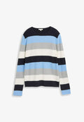 TOM TAILOR Jumper - fjord blue/grey stripe