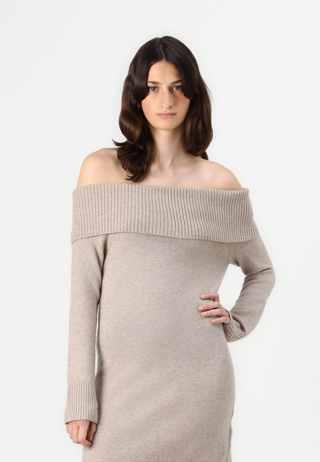 Hollister Co. Off-the-Shoulder Skater Sweater Dress