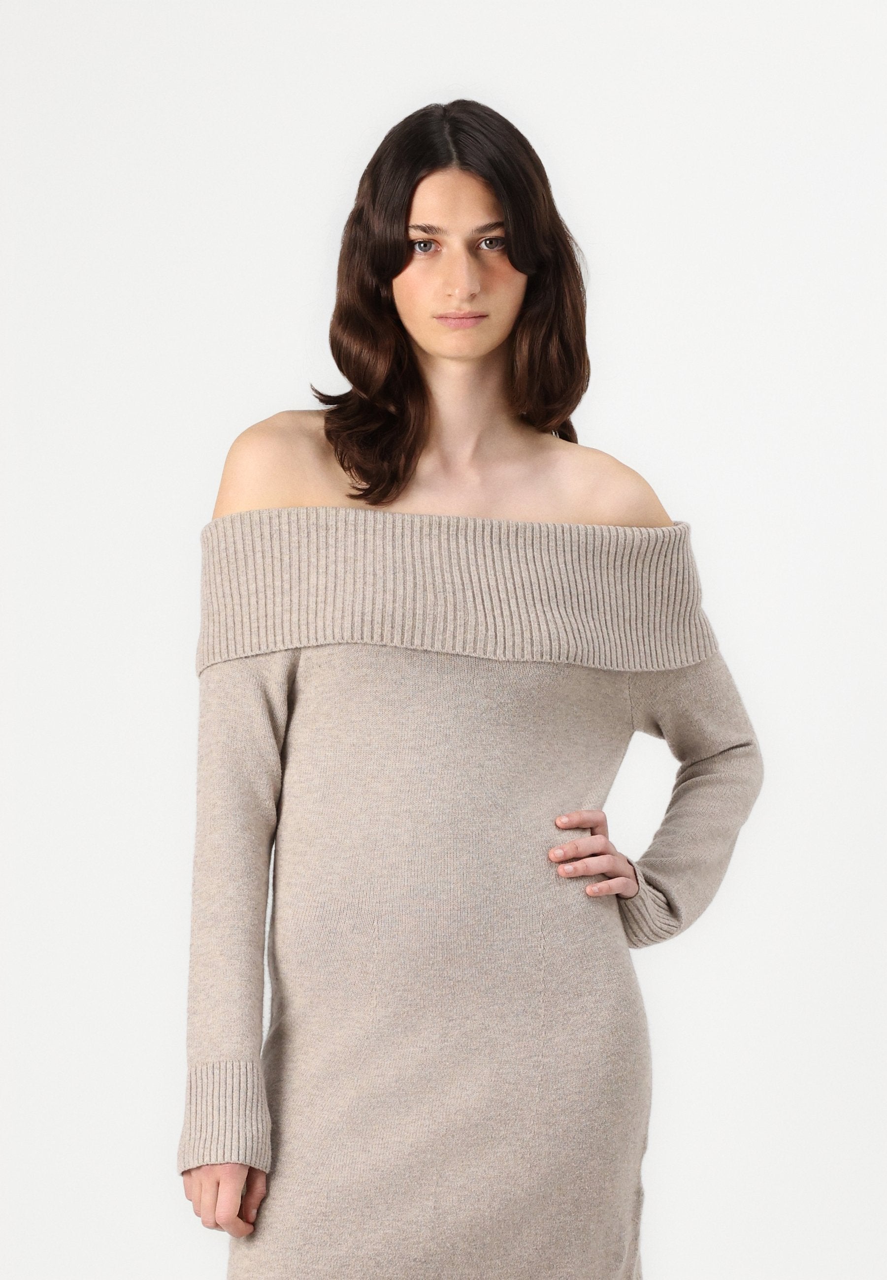 Hollister Co. Off-the-Shoulder Skater Sweater Dress