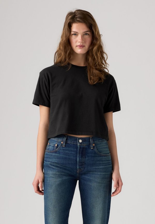 Levi's® CROPPED ANYDAY TEE - Basic T-shirt - anthracite night