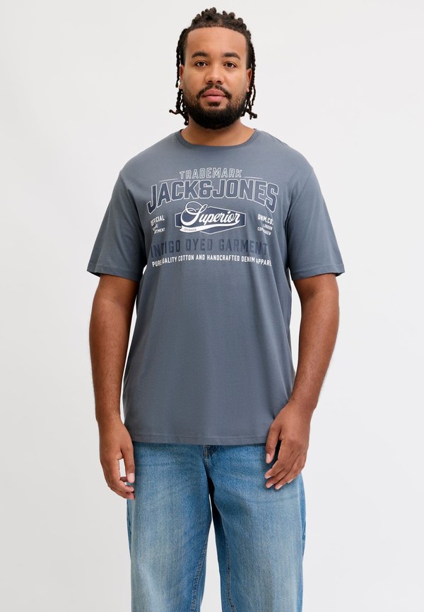 Jack & Jones T-SHIRT PLUS SIZE LOGO T-SHIRT - Print T-shirt - turbulence