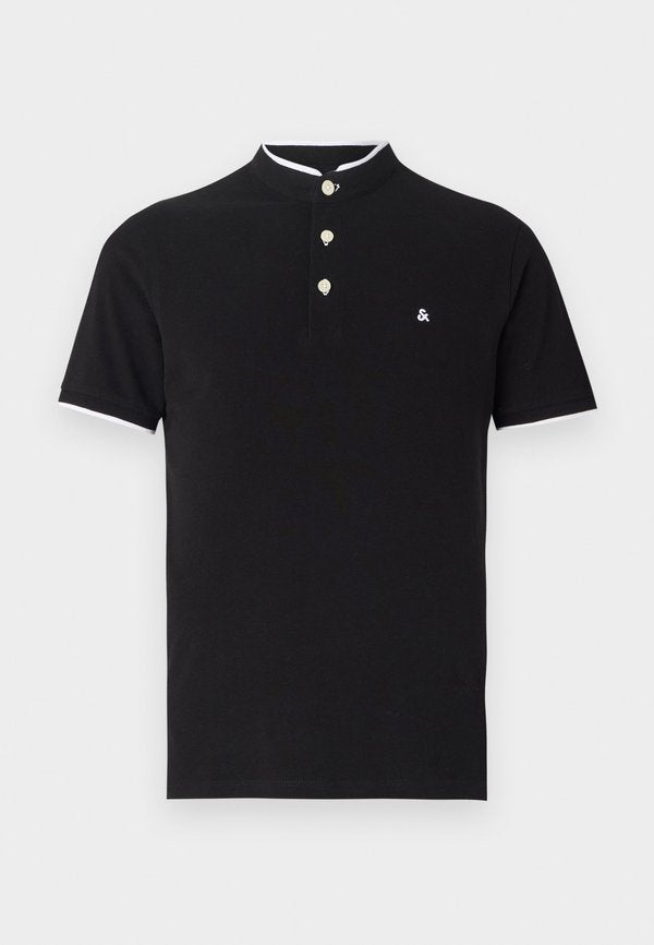 Jack & Jones JJEPAULOS MAO POLO SS NOOS - Basic T-shirt - black