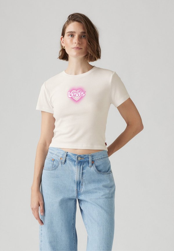 Levi's® ESSENTIAL SPORTY TEE - Print T-shirt - White