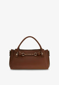 Guess CAMELIA 3 COMP SATCHEL - Handbag - cognac