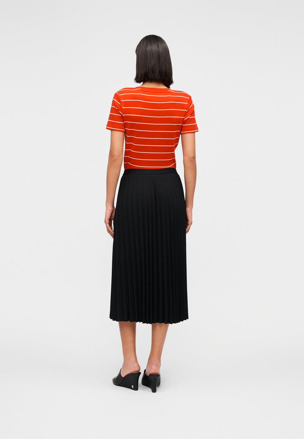 Tommy Hilfiger PLEATED TWILL MIDI SKIRT