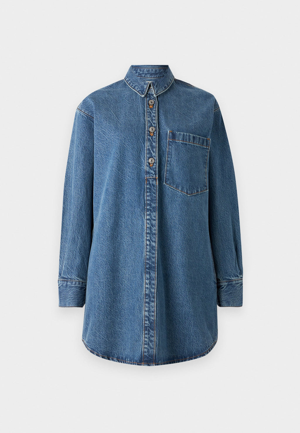 Abercrombie & Fitch Denim Mini Shirt Dress