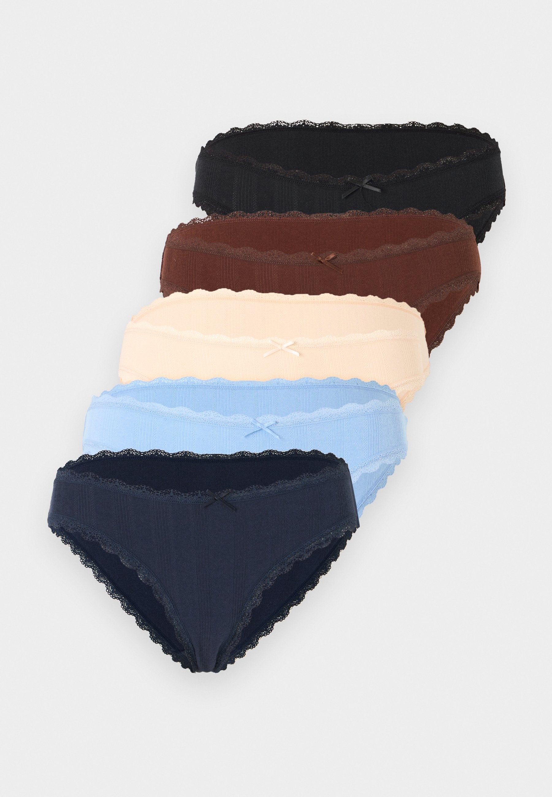 Anna Field 5 PACK COTTON POINTELLE BRIEF WITH LACE TRIM