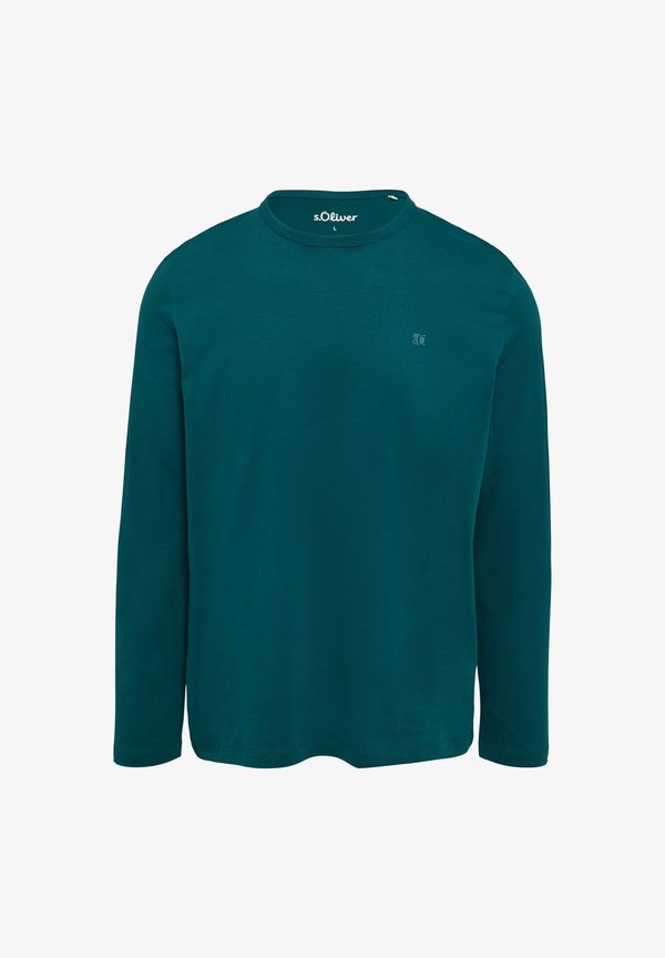 s.Oliver MIT LOGO-DETAIL - Long sleeved top - petrol