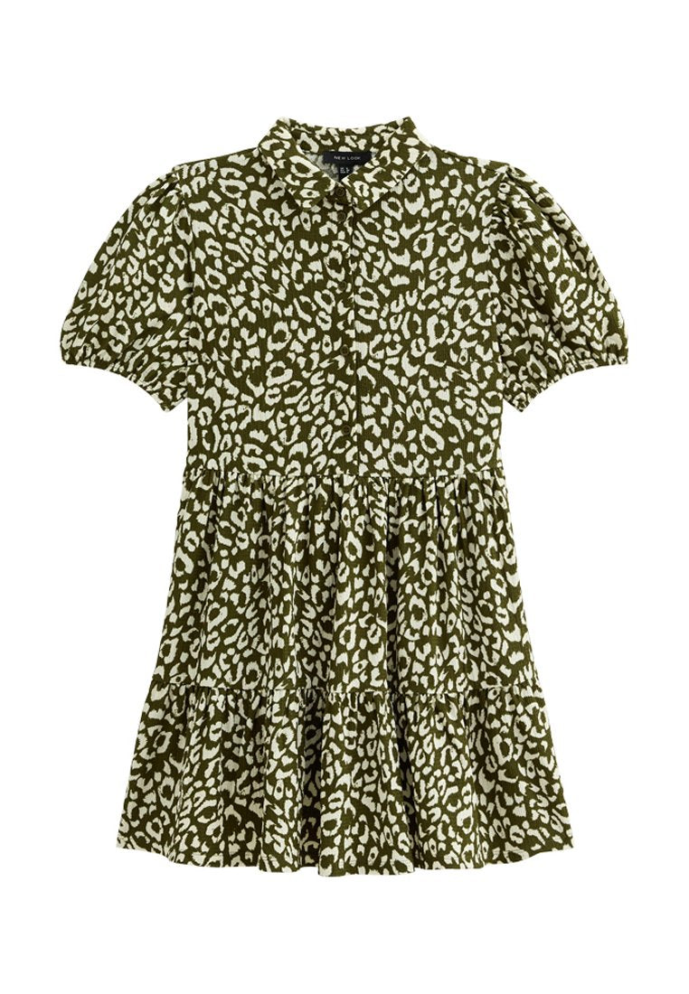 ANIMAL PRINT CRINKLED TIERED MINI - New Look - View 1