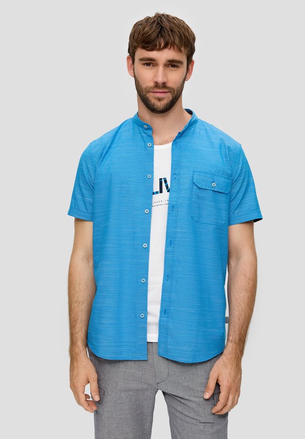s.Oliver KURZARM MIT HORIZONTALEN STREIFEN
 - Shirt - azurblau