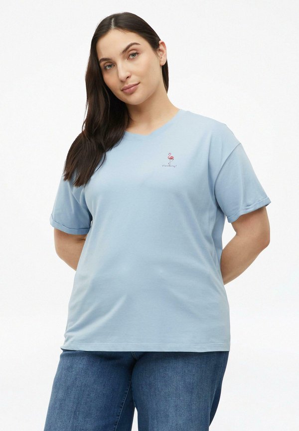 s.Oliver T-SHIRT - Print T-shirt - hellblau