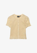 Superdry & Co SUPERDRY SHORT SLEEVE SMOCKED TOP.. - Blouse - yellow haze