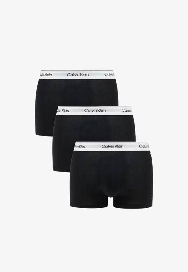 Calvin Klein Underwear TRUNK 3 PACK ICON COTTON STRETCH - Trunks - black black black