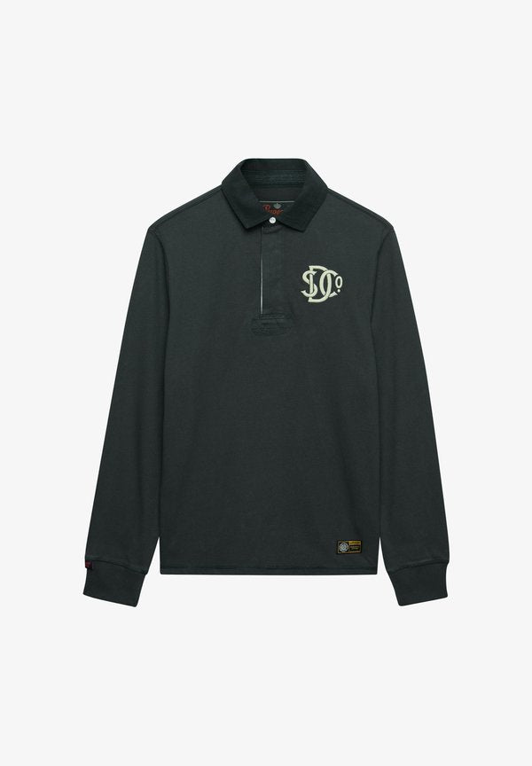 Superdry & Co VINTAGE ATHLETIC RUGBY  - Long sleeved top - eagle green