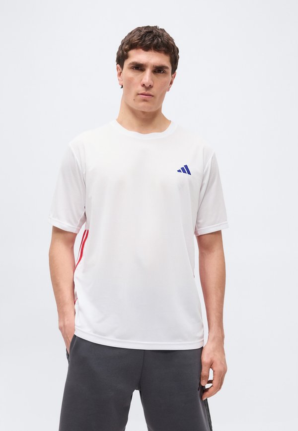 adidas Performance Sports T-shirt - white/better scarlet