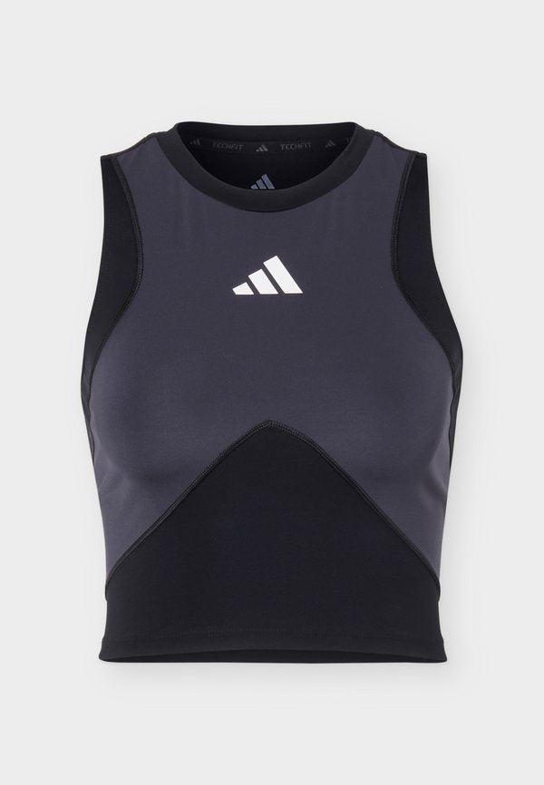 adidas Performance TANK - Top - black/carbon