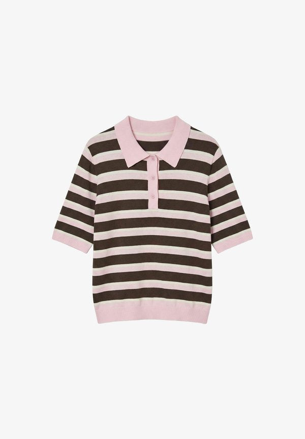 Vero Moda Knitted AWOLINE Knit - - Polo shirt - parfait pink